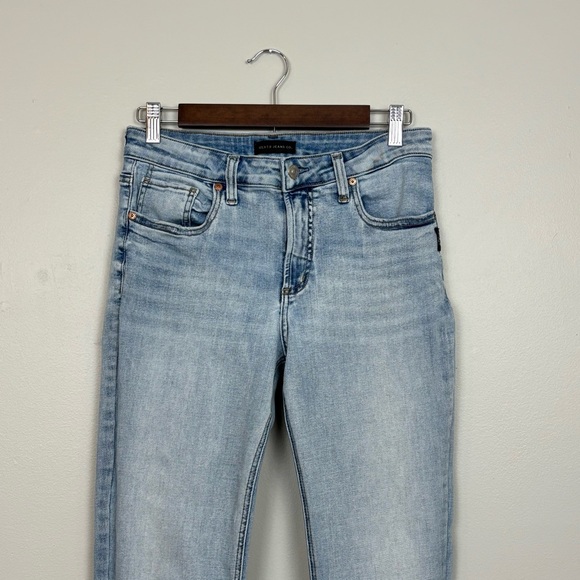 Silver Jeans Womens 28 Blue Most Wanted Ankle Straight Mid Rise Stretch Denim - Picture 2 of 11